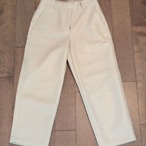 Babaton Neutral Cream High-Rise Trousers